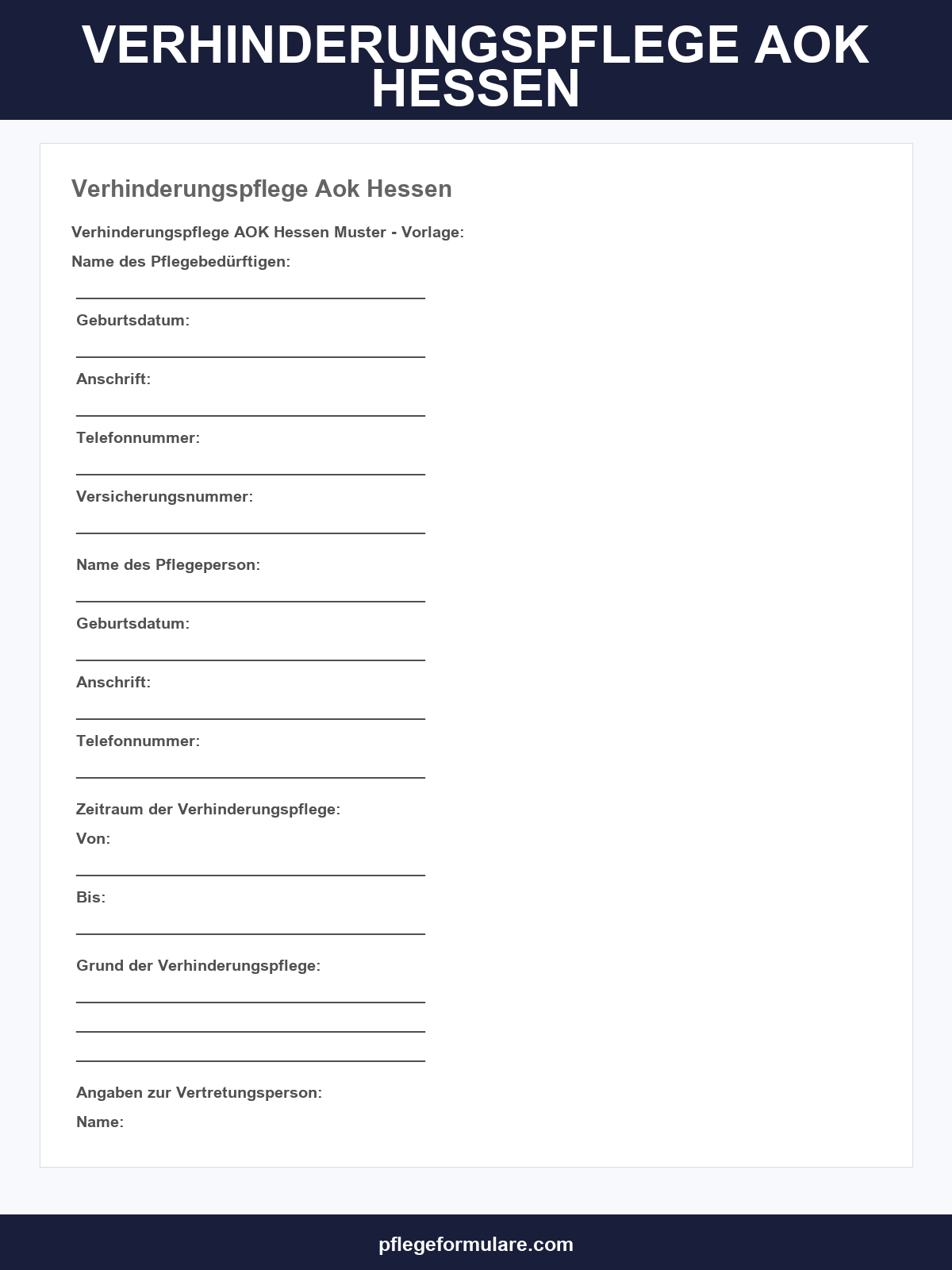 Verhinderungspflege Aok Hessen